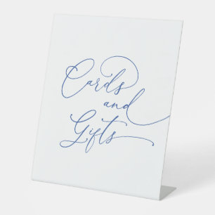 Marseille Bleu Minimalist Cards and Gifts Pedestal Sign