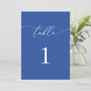 Marseille Bleu Minimalist Elegant Table Number