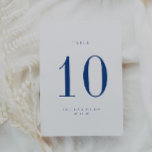 Marseille Bleu Wedding Table Number Card<br><div class="desc">Contemporary Chic minimalist,  Marseille Bleu wedding table number card. Please note that table number cards must be numbered and added to your cart individually.</div>