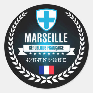 Marseille Classic Round Sticker