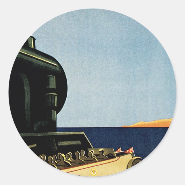 Marseille ~ Cote D'Azur Classic Round Sticker (Front)