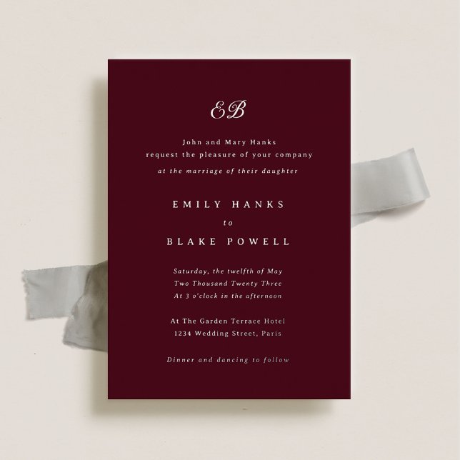 Marseille Elegant Burgundy & Silver Foil Wedding (Creator Uploaded)