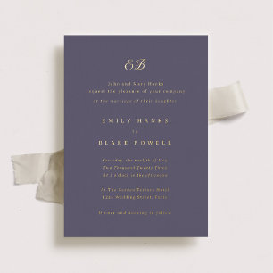 Marseille Elegant Purple and Gold Foil Wedding