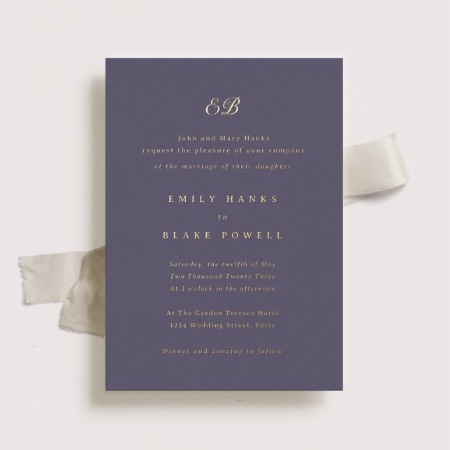 Marseille Elegant Purple and Gold Foil Wedding (Creator Uploaded)