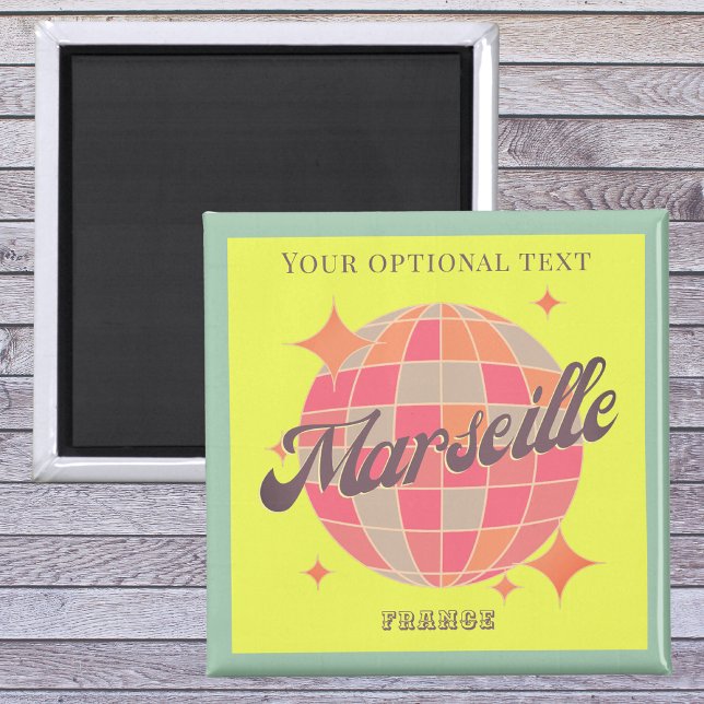 Marseille France City fashion pink colourful  Magnet (Creator Uploaded)