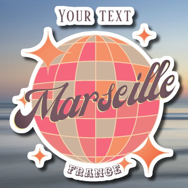 Marseille France City fashion pink disco ball  (Creator Uploaded)