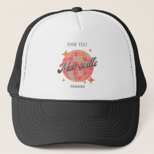 Marseille France City fashion pink disco ball  Trucker Hat