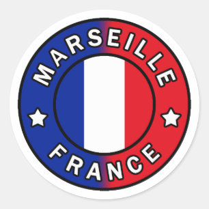 Marseille France Classic Round Sticker