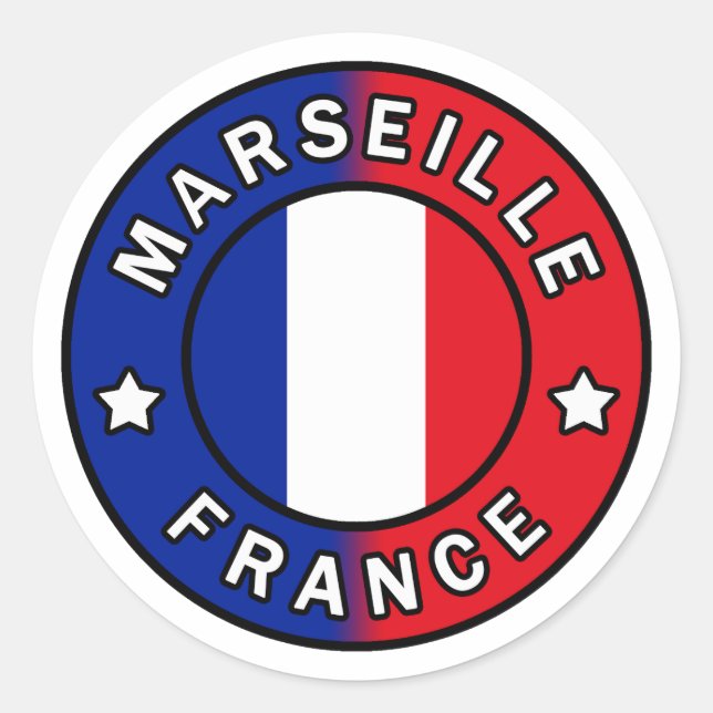 Marseille France Classic Round Sticker (Front)