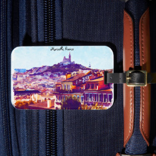 Marseille France Panorama View Luggage Tag