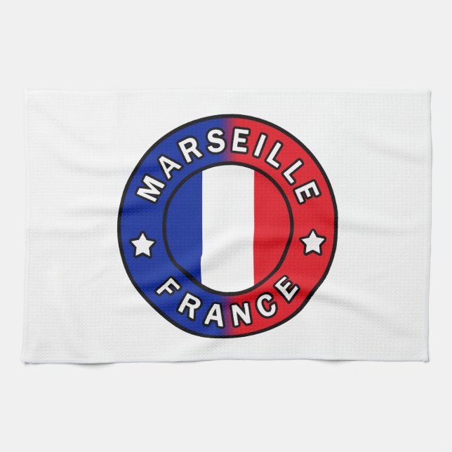 Marseille France Tea Towel (Horizontal)