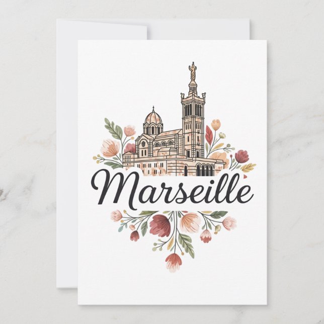 Marseille France Travel Holiday Card (Front)