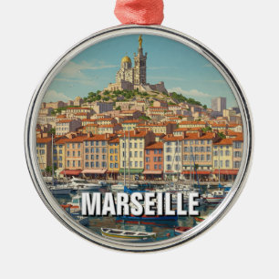 Marseille France Travel Metal Tree Decoration