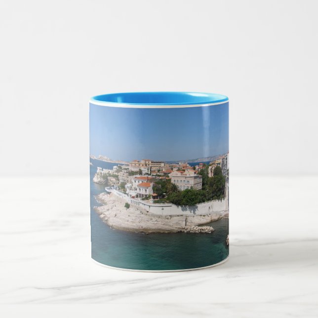 Marseille France Two-Tone Coffee Mug (Center)
