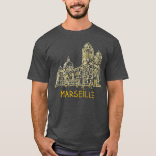 Marseille France Unique Hand Drawn Art Gift Men T-Shirt