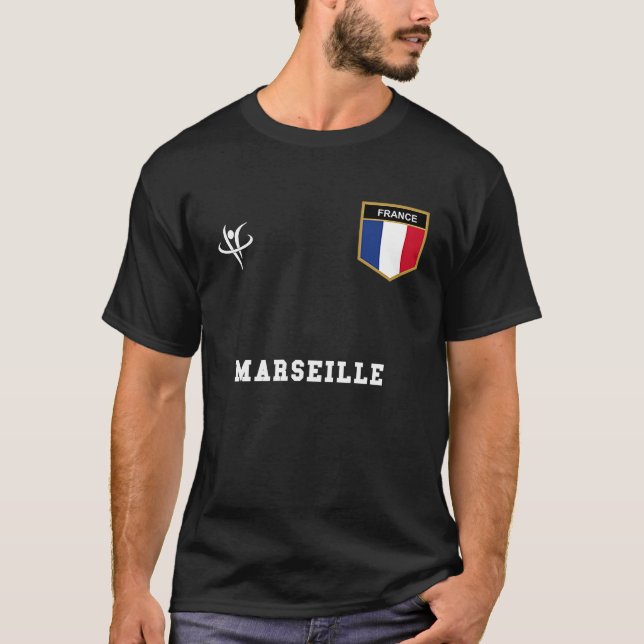 MARSEILLE France Vintage Sports T-Shirt (Front)