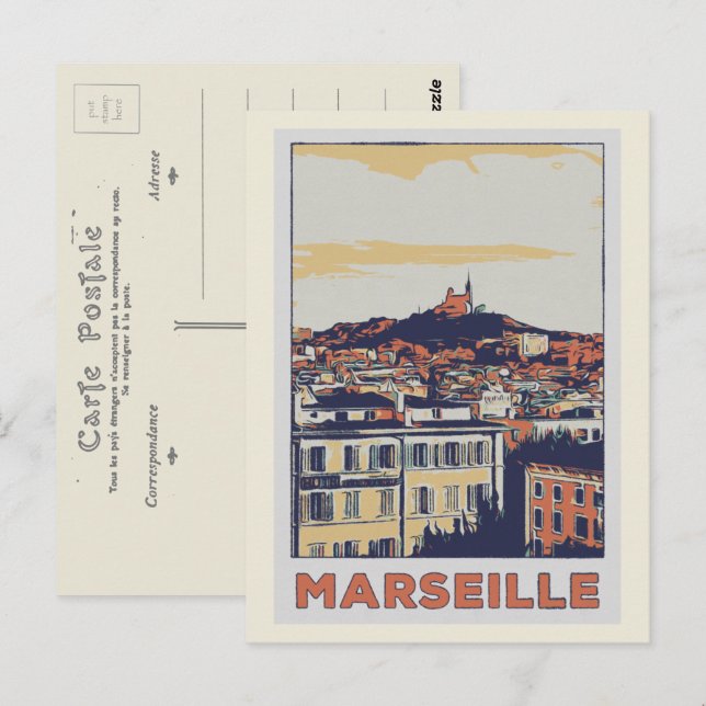 Marseille Notre-Dame-de-la-Garde France Postcard (Front/Back)