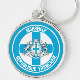 Marseille Round Emblem Key Ring