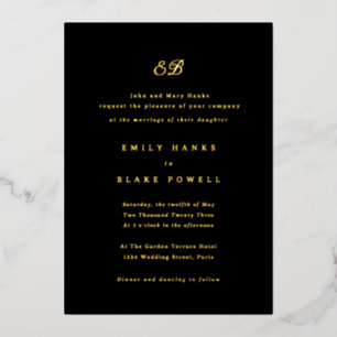 Marseille Wedding Invitation Foil Invitation