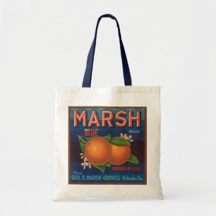 Marsh Brand Vintage Citrus Label Tote Bag