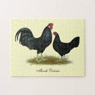 Marsh Daisy Chickens Jigsaw Puzzle