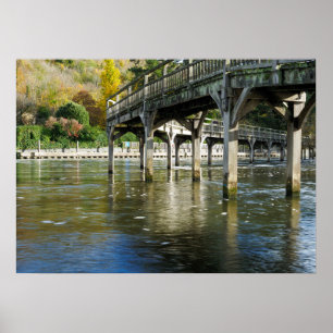 Marsh Lock Horsebridge River Thames Autumn  Poster