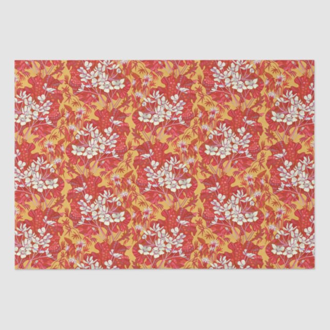 Marsh Marigold Wildflowers Buttercup Flowers Red Tissue Paper (Front)