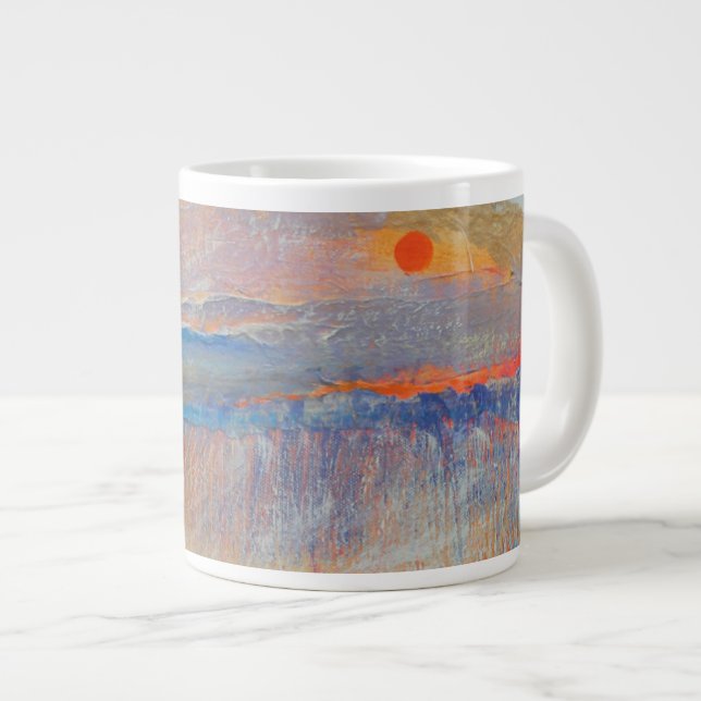 Marsh Sunset 2013 Large Coffee Mug (Front Right)
