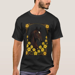 Marsh Tacky Horse Surrounded by Yellow Jasmine Flo T-Shirt