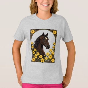 Marsh Tacky Horse Surrounded By Yellow Jasmine T-Shirt