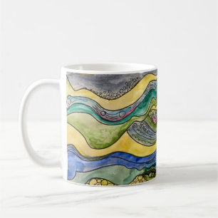 Marsh Watercolor on Coffee Mug