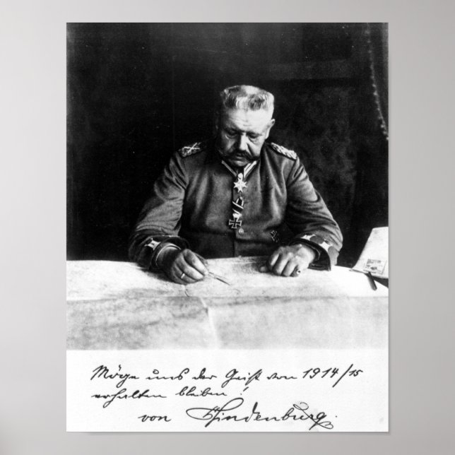 Marshal Paul von Hindenburg, 1914 Poster (Front)