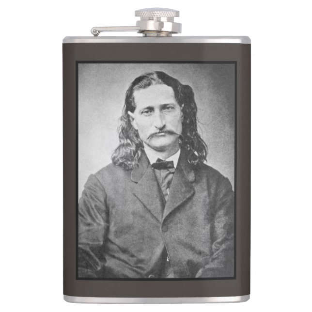 Marshal Wild Bill Hickok Old West Gunfighter Hip Flask (Front)
