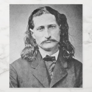 Marshal Wild Bill Hickok Old West Gunfighter Wine Label