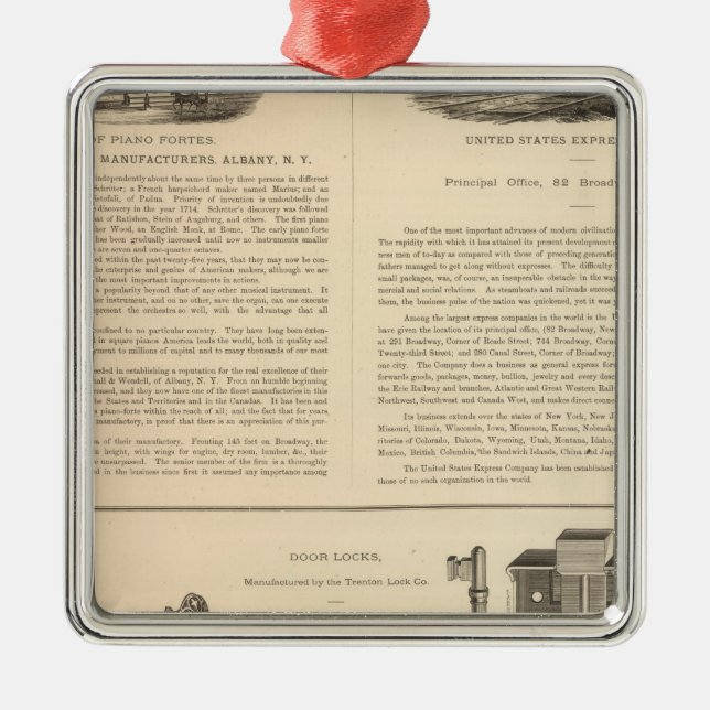 Marshall and Wendell, Manufacturers Metal Tree Decoration (Front)