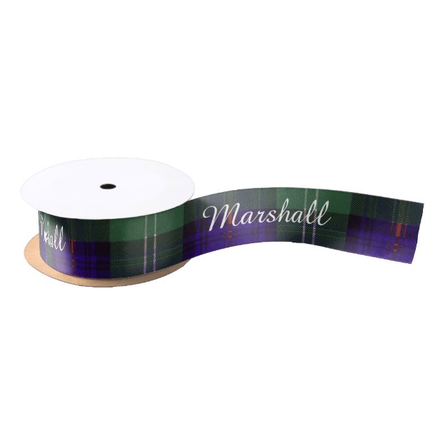 Marshall clan Plaid Scottish kilt tartan Satin Ribbon (Spool)