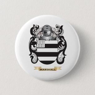 Marshall Coat of Arms (Family Crest) 6 Cm Round Badge