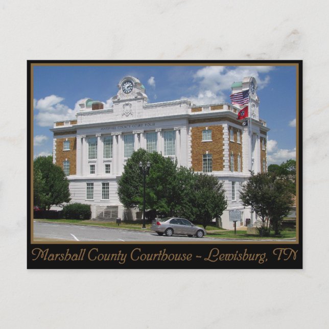Marshall County Courthouse - Lewisburg, TN Postcard (Front)