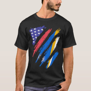 Marshall Islands American Patriot Grown Heart Flag T-Shirt