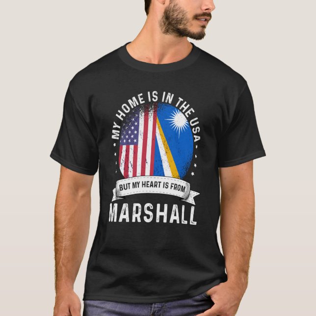 Marshall Islands American Patriot Grown Home USA F T-Shirt (Front)