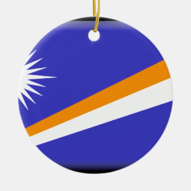 Marshall Islands Ceramic Tree Decoration (Front)