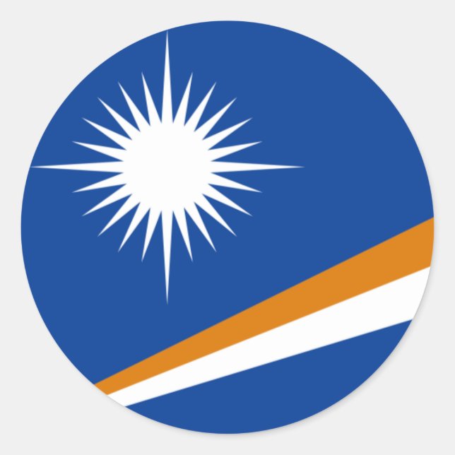 marshall islands classic round sticker (Front)