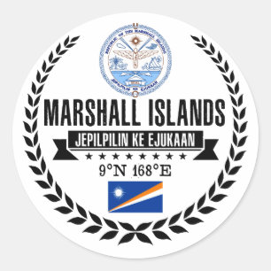 Marshall Islands Classic Round Sticker