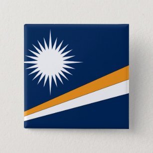 Marshall Islands Flag 15 Cm Square Badge
