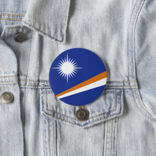 Marshall Islands flag 7.5 Cm Round Badge