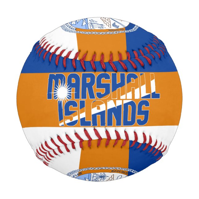 Marshall Islands Flag and Coat of Arms Patriotic Baseball (Front)