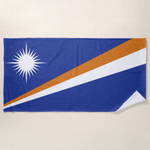 Marshall Islands flag Beach Towel