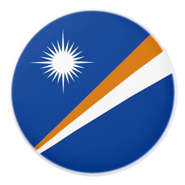 Marshall Islands Flag Ceramic Knob (Front)