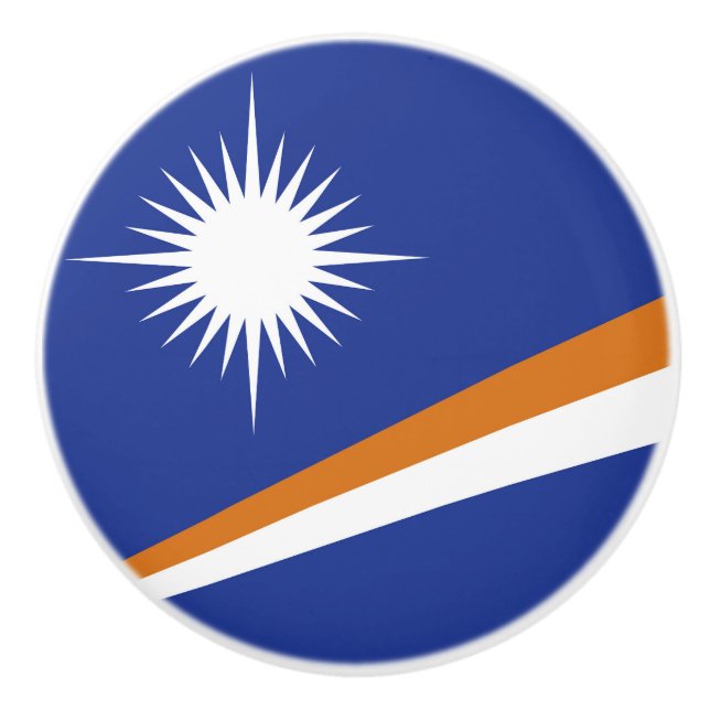 Marshall Islands flag Ceramic Knob (Front)