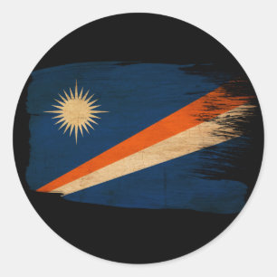 Marshall Islands Flag Classic Round Sticker